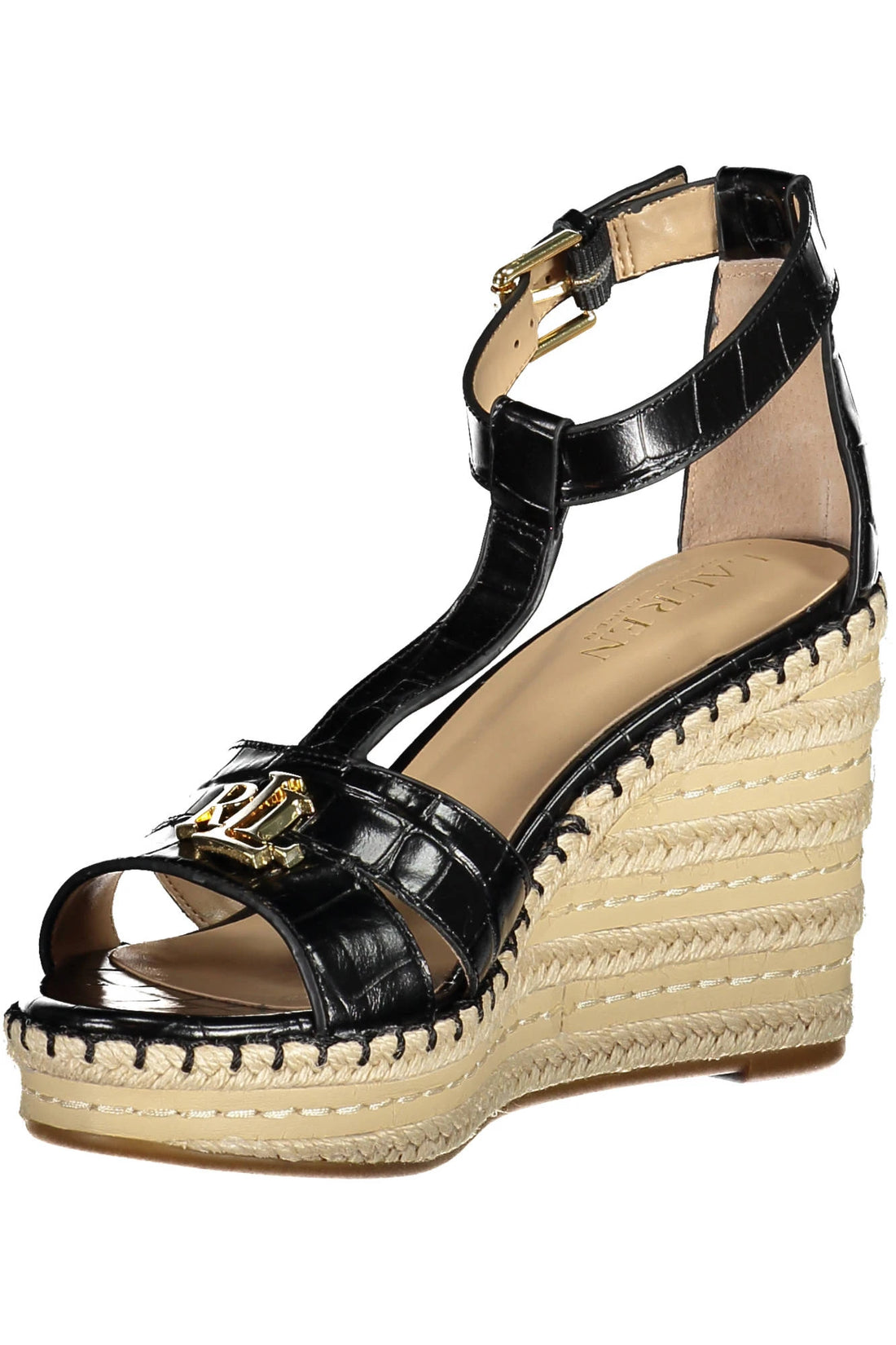 RALPH LAUREN SHOE SANDAL WOMAN BLACK