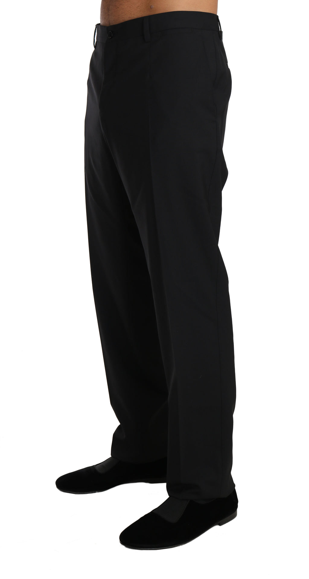 Dolce &amp; Gabbana Elegante schwarze Anzughose aus Wolle