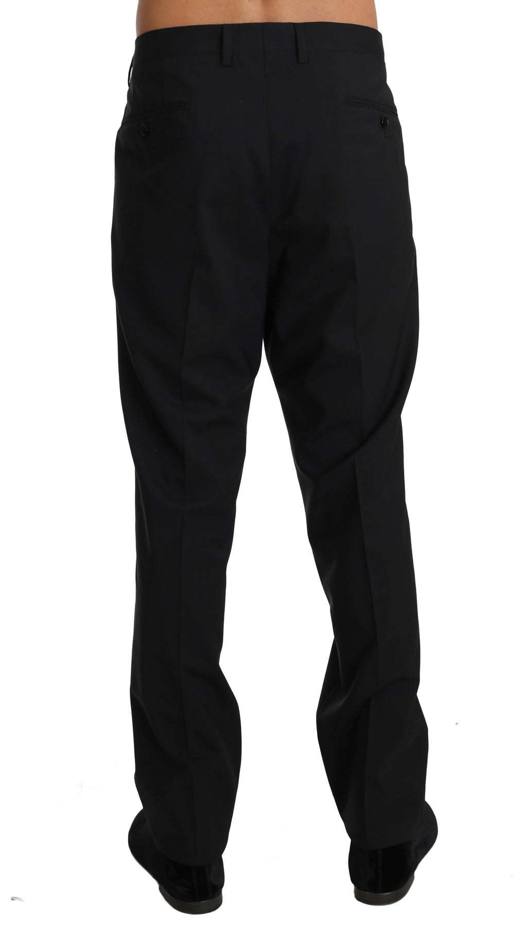 Dolce &amp; Gabbana Elegante schwarze Anzughose aus Wolle