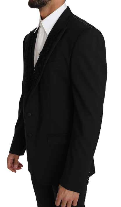 Veste blazer Martini noire élégante et ajustée Dolce &amp; Gabbana