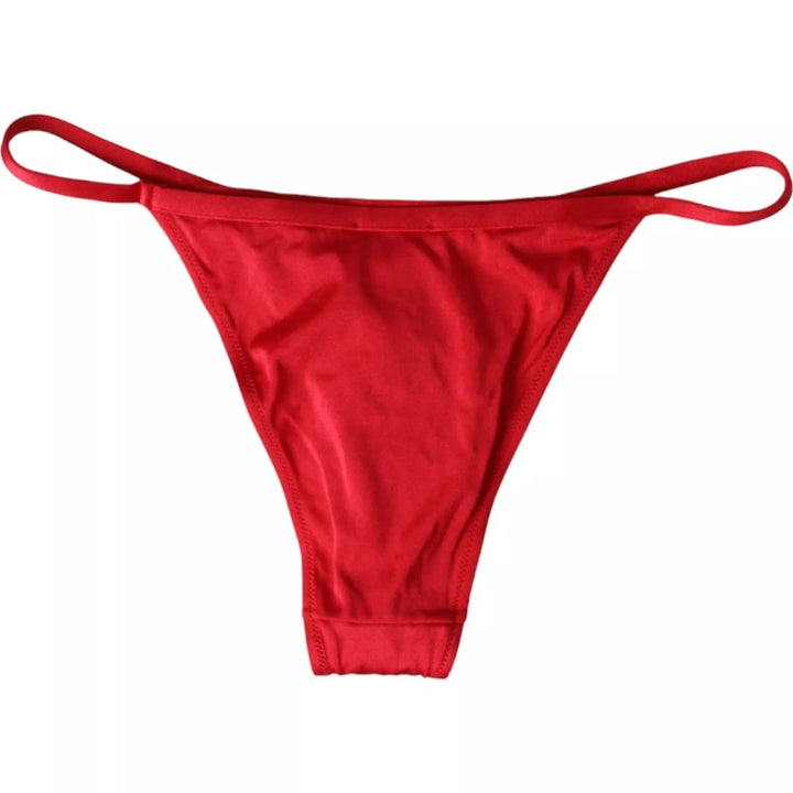 Dolce &amp; Gabbana Roter Nylon Stretch Beachwear Bademode Unterteil Bikini