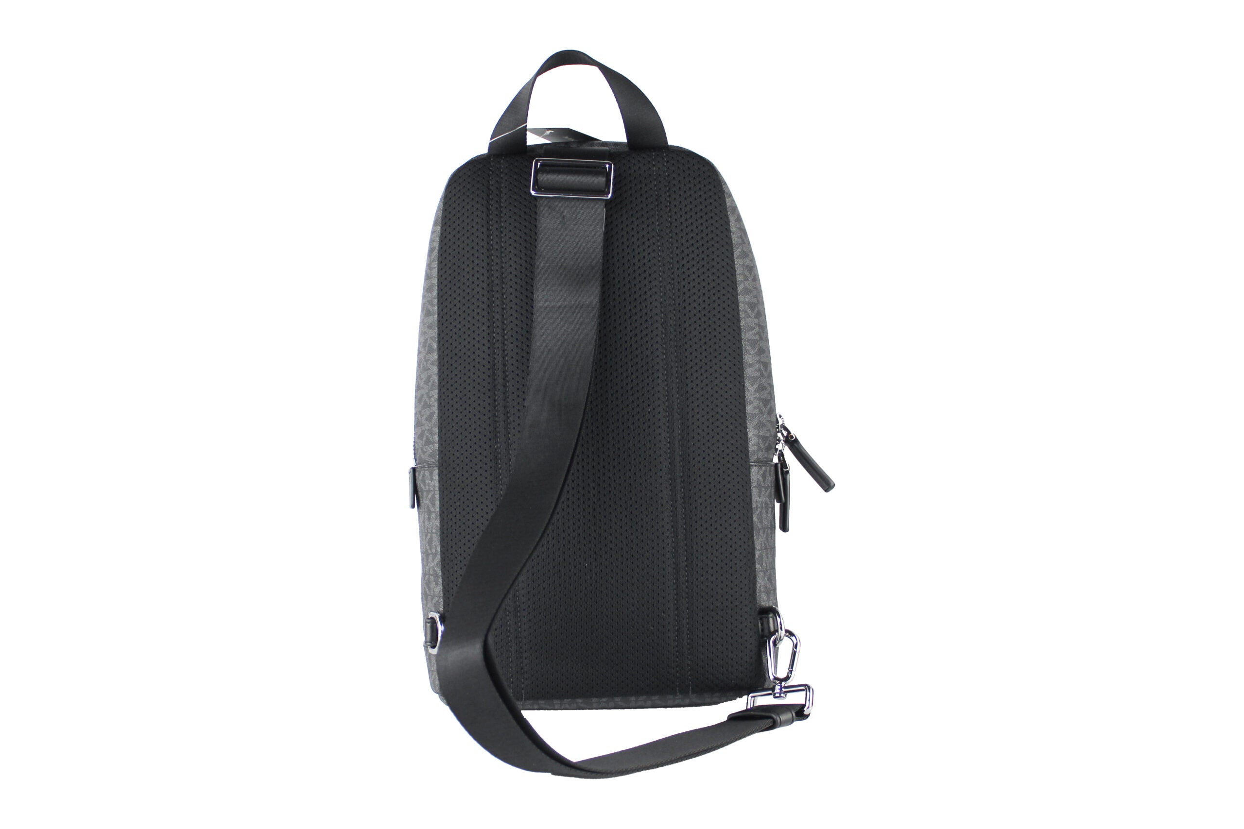 Sac à dos bandoulière Michael Kors Cooper Medium Signature en PVC noir