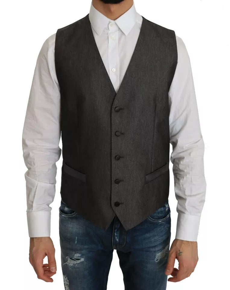 Dolce &amp; Gabbana Gris MARTINI 2 pièces Gilet Manteau Blazer
