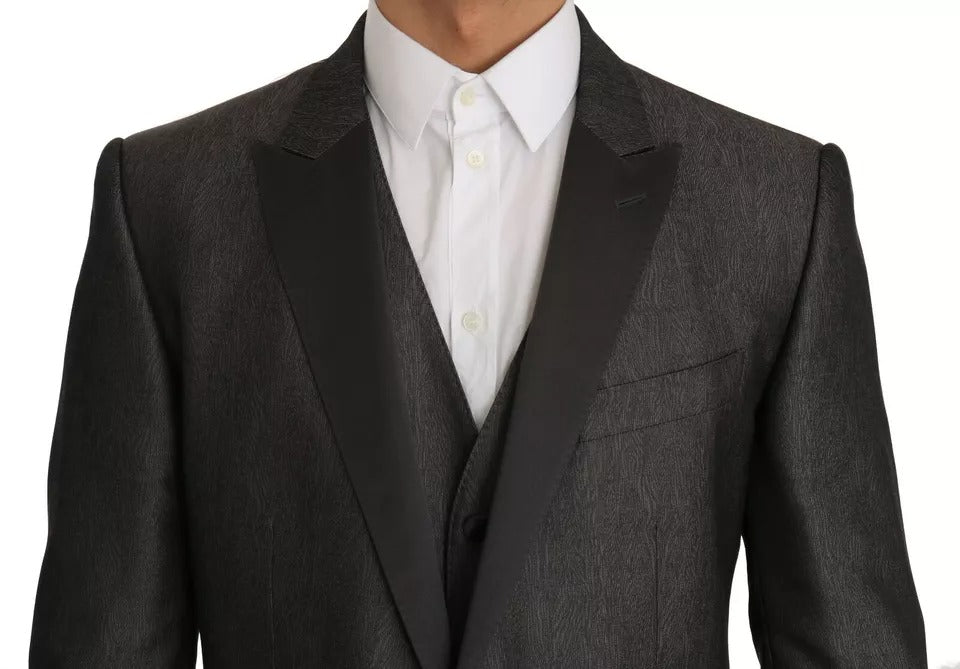 Dolce &amp; Gabbana Gris MARTINI 2 pièces Gilet Manteau Blazer