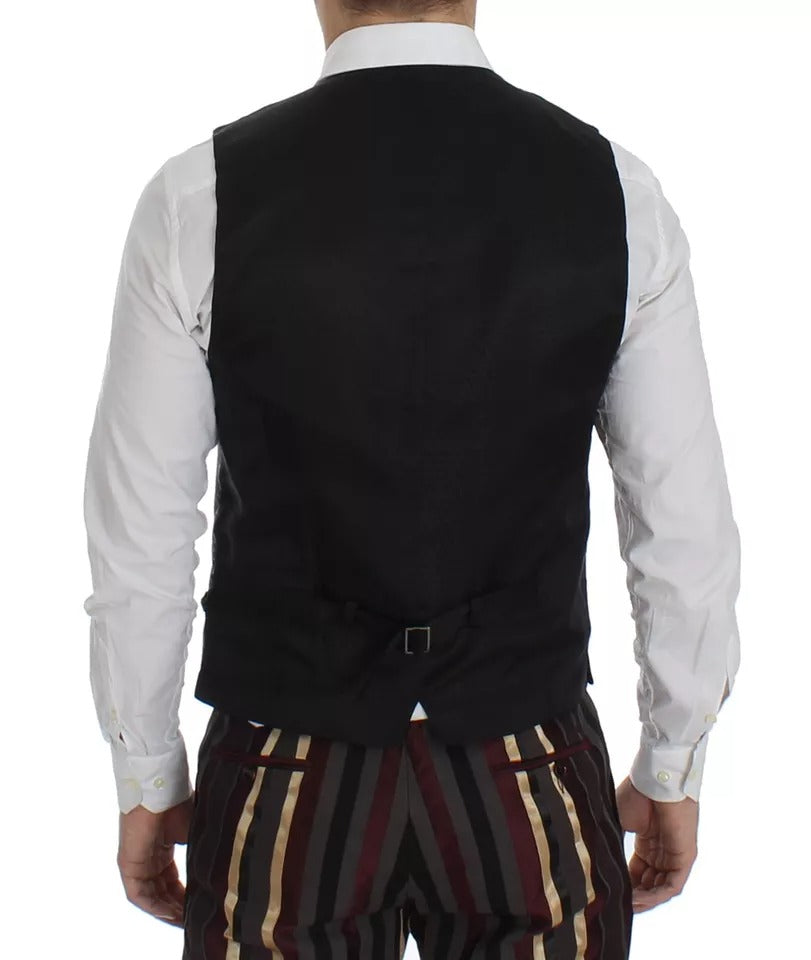 Costume 3 pièces slim fit à rayures multicolores Dolce &amp; Gabbana