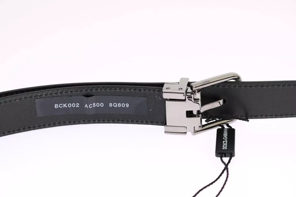 Coffret cadeau ceinture en cuir et nœud papillon en soie blanc et bleu Dolce &amp; Gabbana