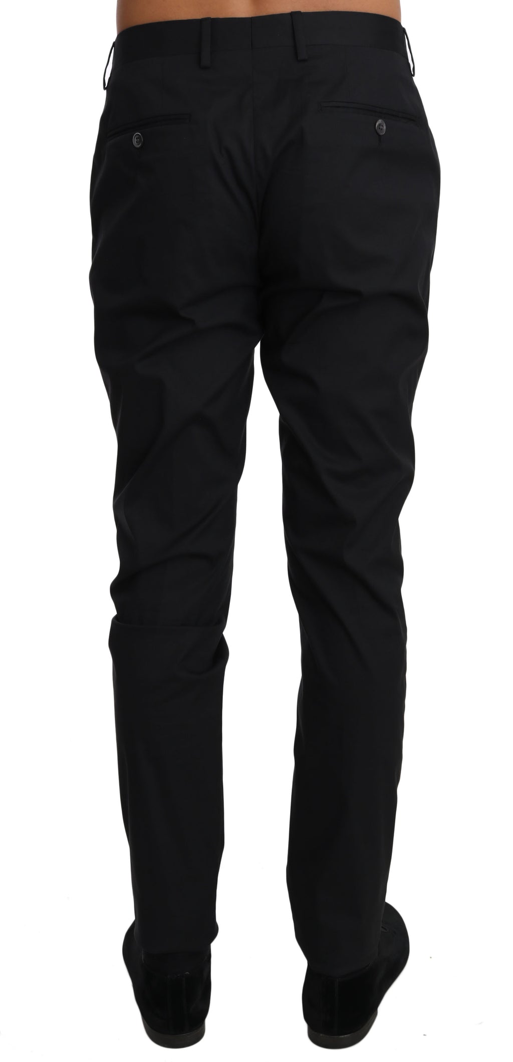Dolce &amp; Gabbana Elegante schwarze Hose aus Wollmischung