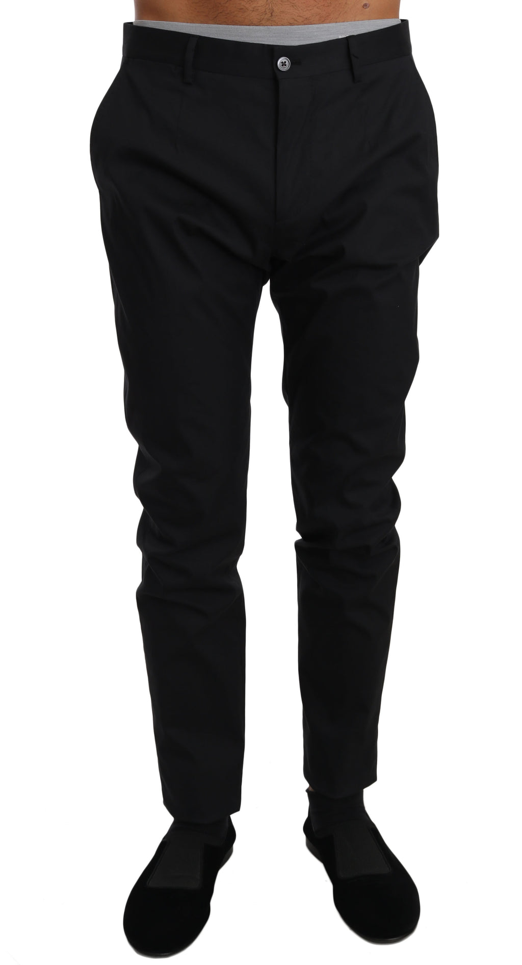Dolce &amp; Gabbana Elegante schwarze Hose aus Wollmischung