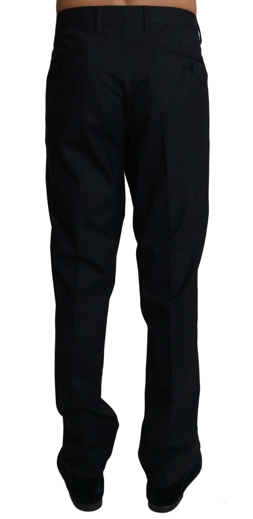 Dolce &amp; Gabbana – Elegante, schwarze Hose aus Wollmischung
