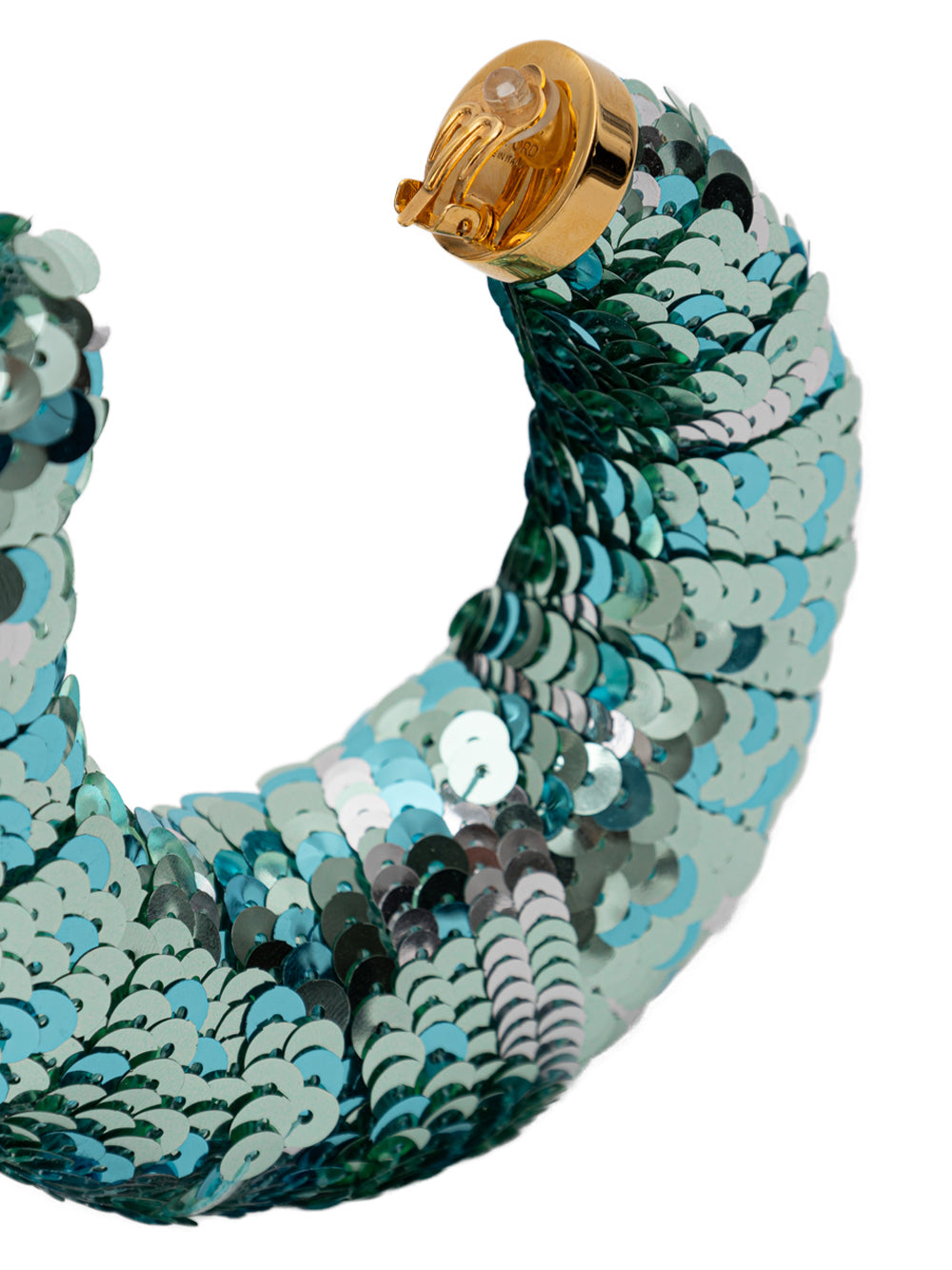 Tom Ford Croissant Sequin Hoop Earrings