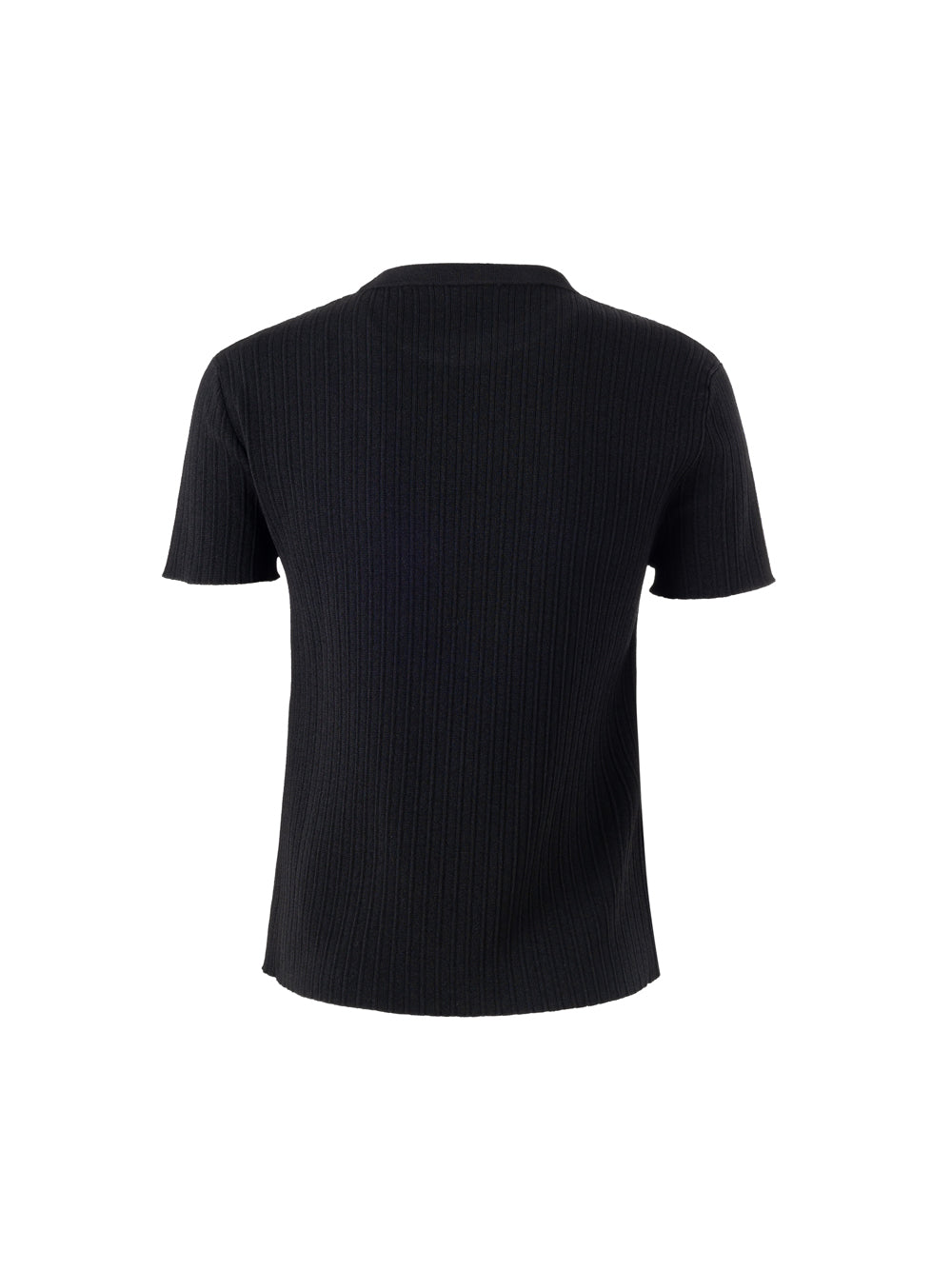 Tom Ford Black Stretch Rib Crop Top – Short, Slim Fit – Siebentaschen