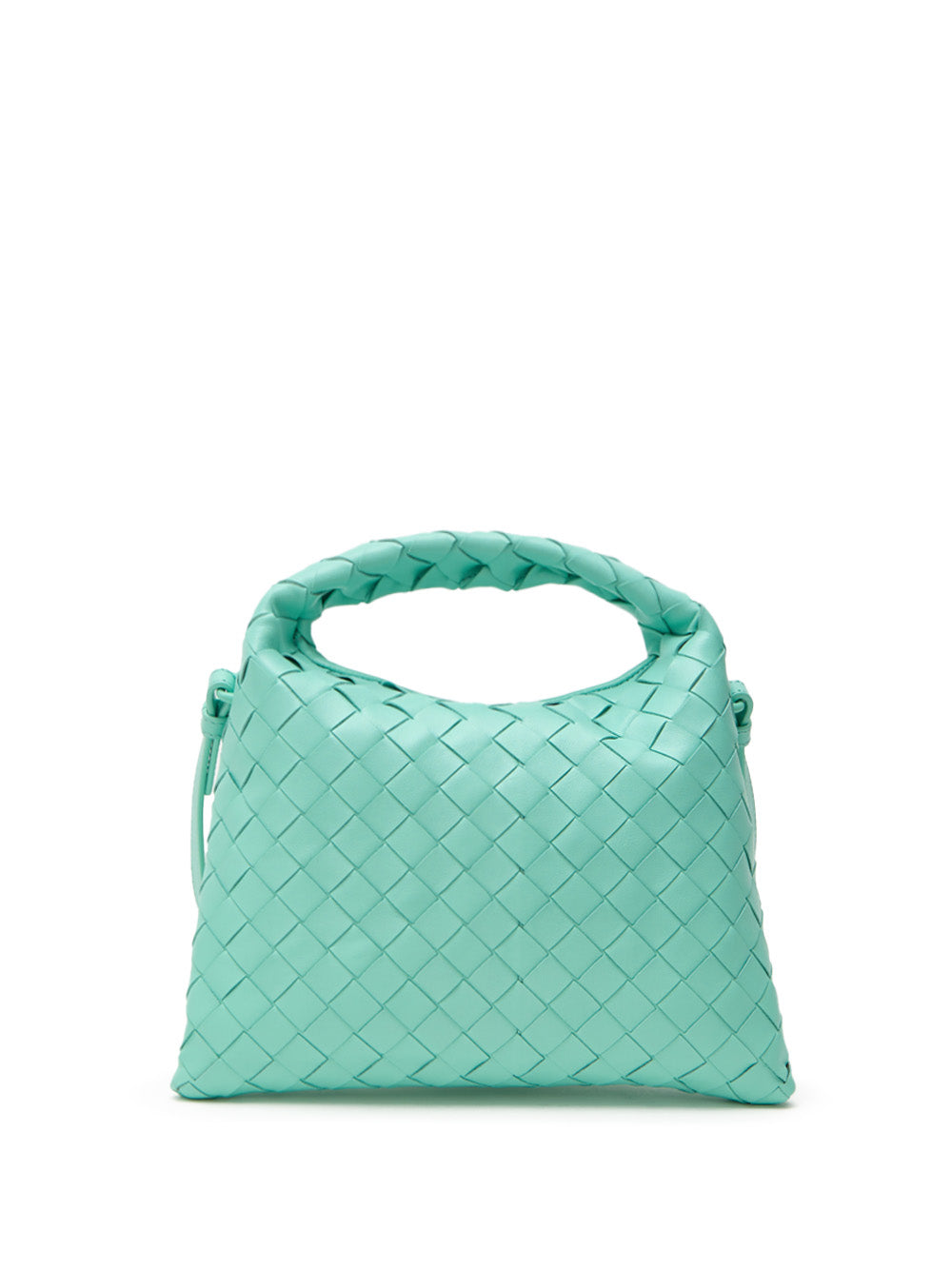 Bottega Veneta Mini Hop Bag in Turquoise Intrecciato Leather Turchese – Siebentaschen