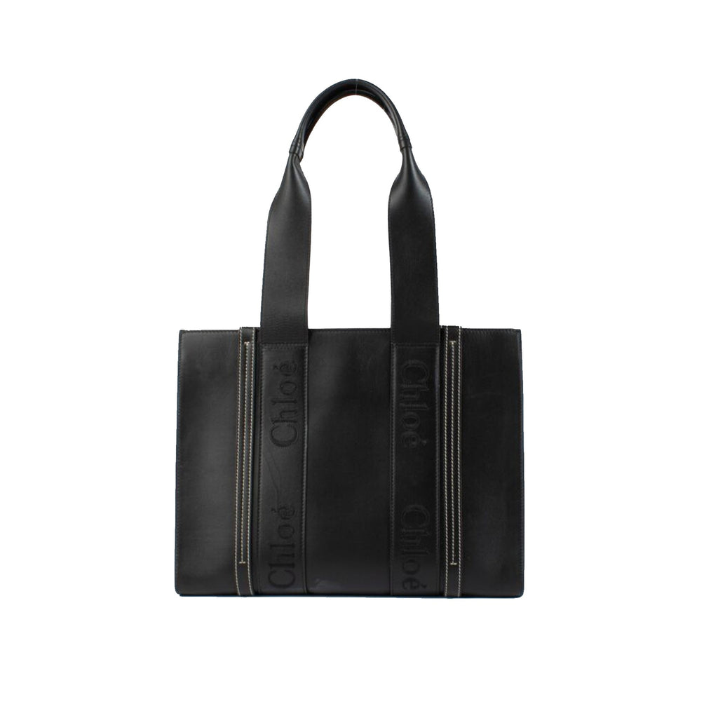 Chloe Woody Medium Leather Tote Bag