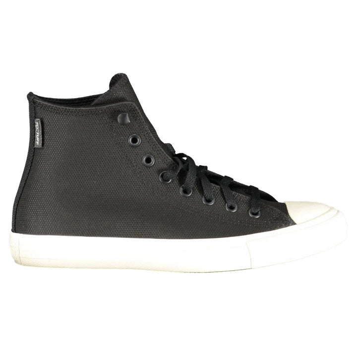 Unisex High-Top Black Sports Shoes with Laces