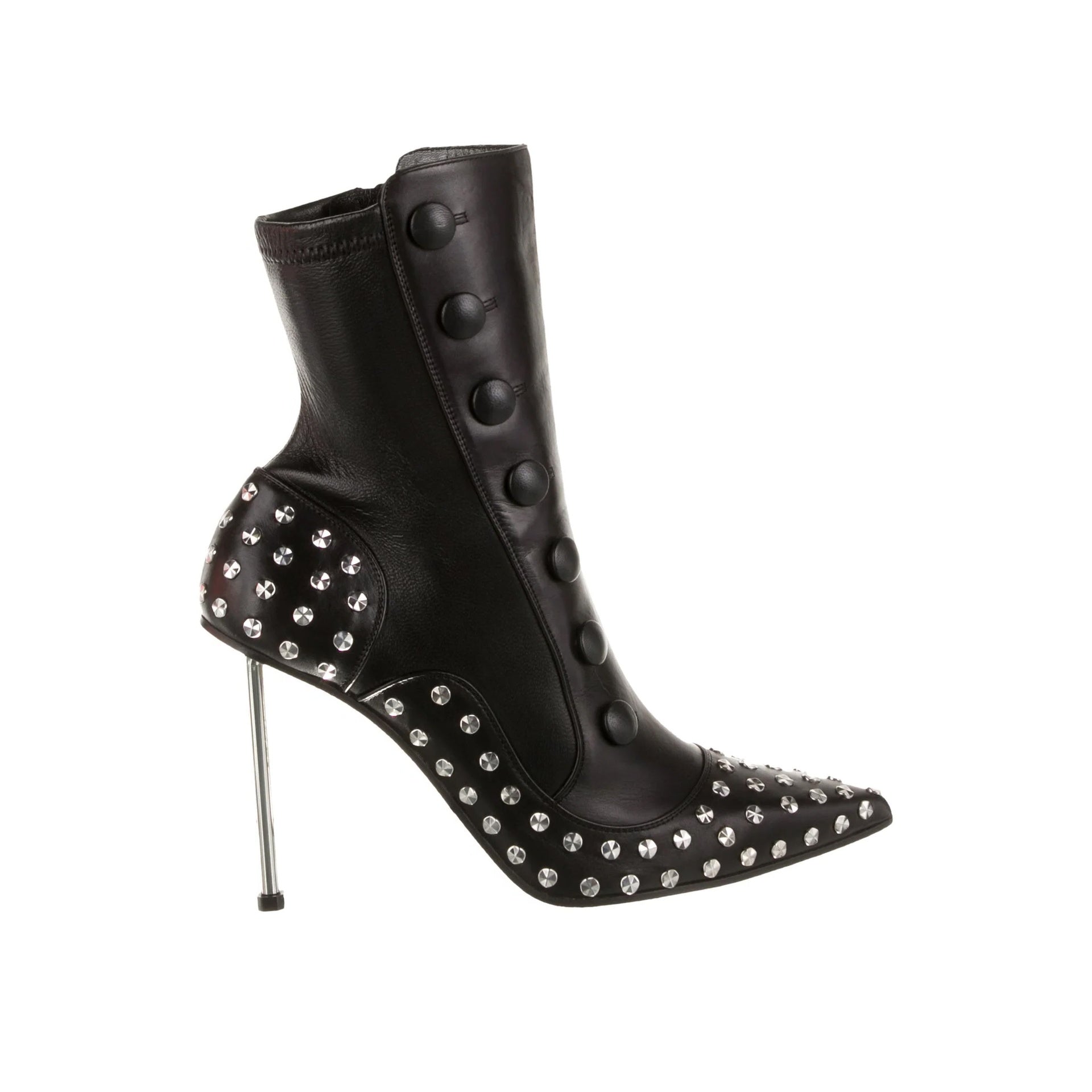 Alexander McQueen Leather Studded Accents Sock Boots