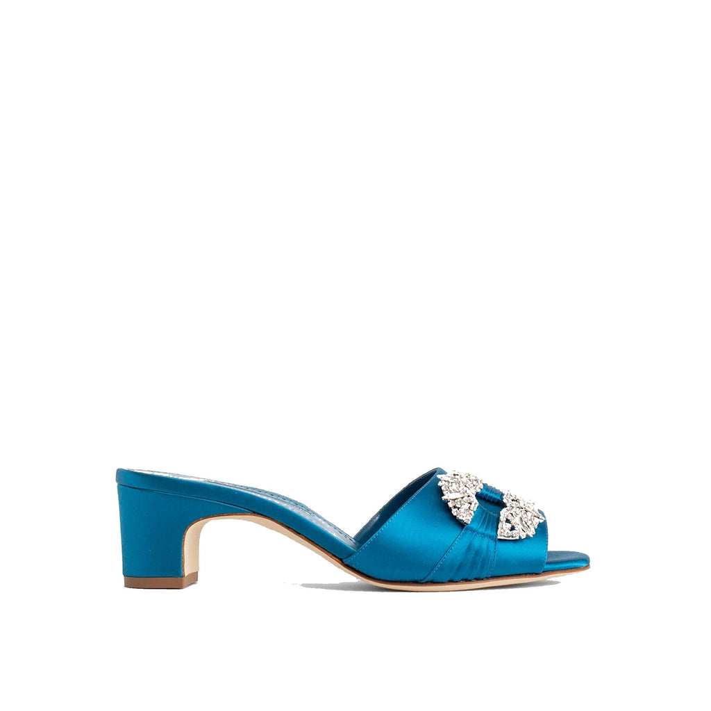 Manolo Blahnik Prinap 050 Satin Mules