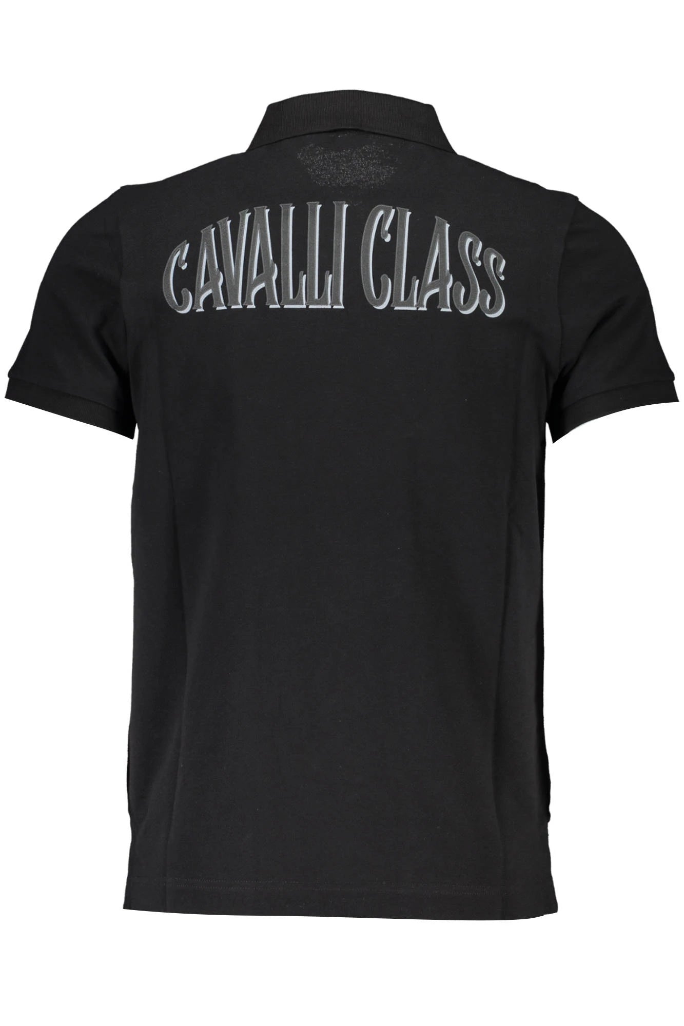 CAVALLI CLASS POLO SHORT SLEEVE MEN BLACK