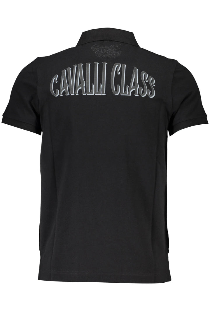 CAVALLI CLASS POLO SHORT SLEEVE MEN BLACK