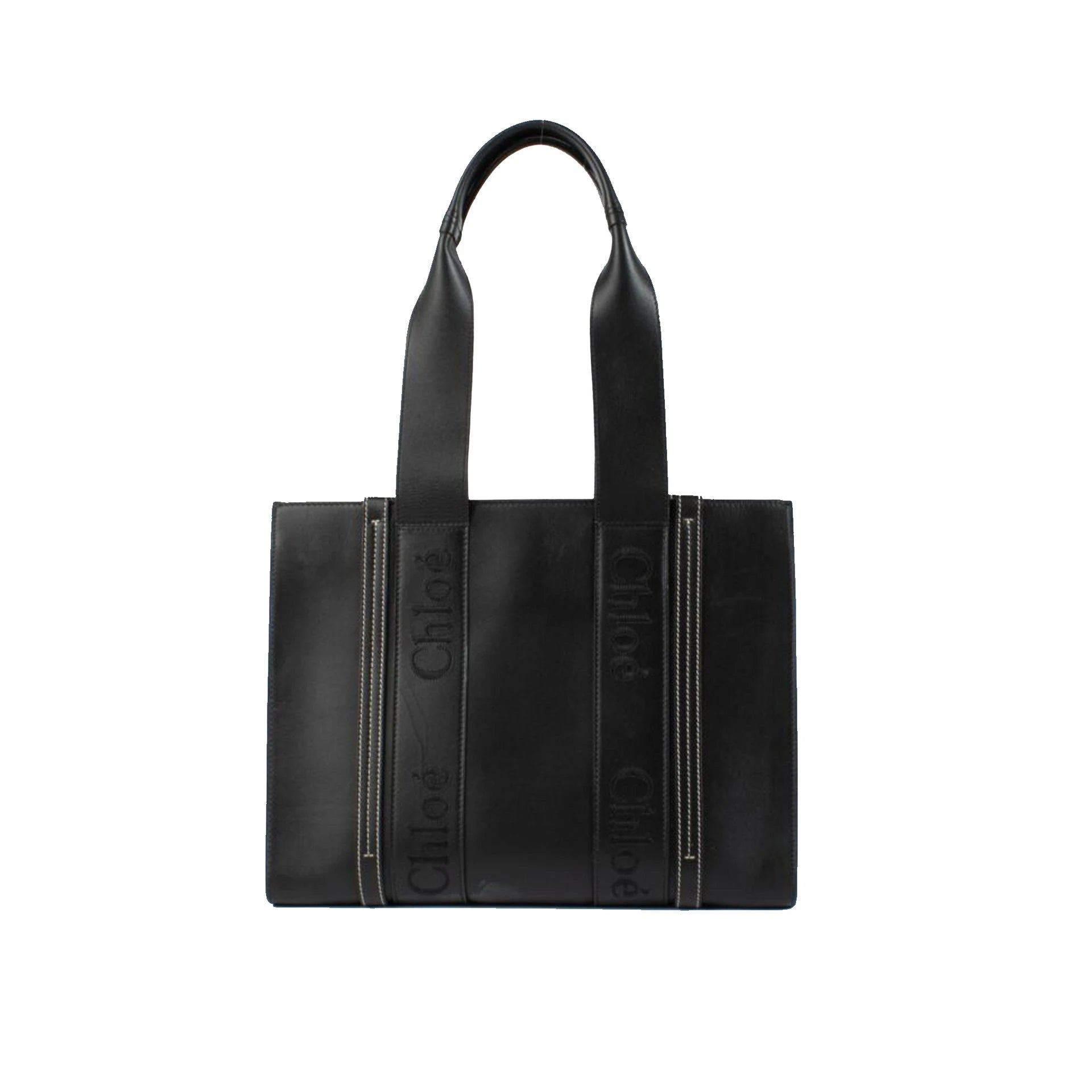 Chloe Woody Medium Leather Tote Bag