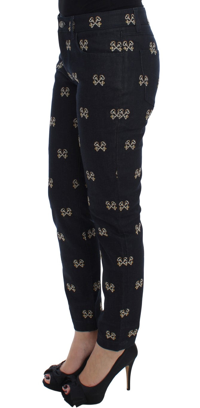 Jean slim brodé élégant Dolce &amp; Gabbana