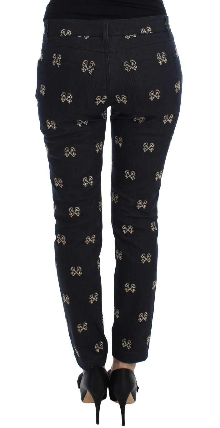 Jean slim brodé élégant Dolce &amp; Gabbana