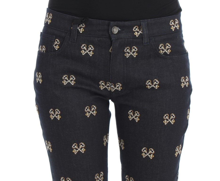 Jean slim brodé élégant Dolce &amp; Gabbana