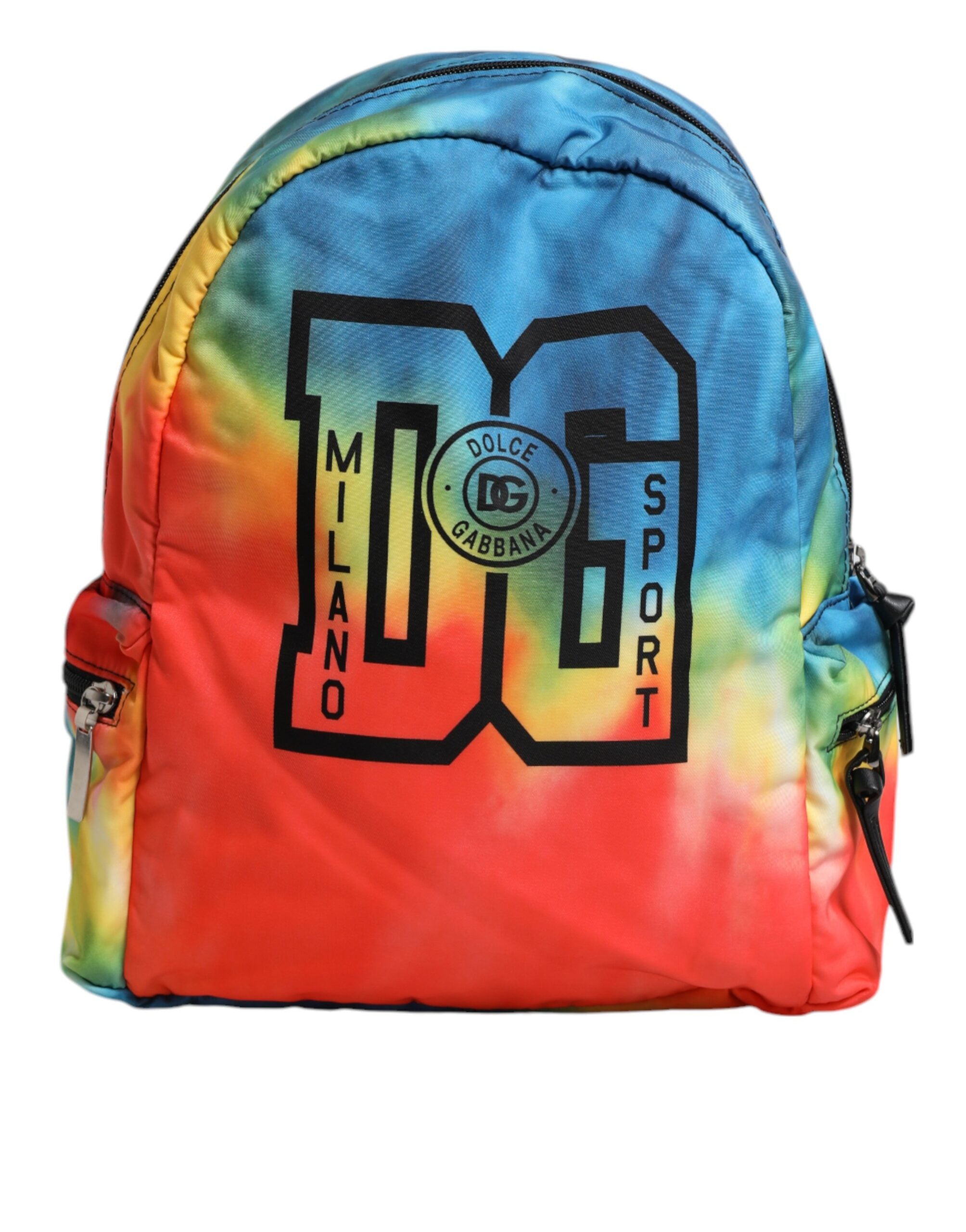 Sac à dos Dolce &amp; Gabbana multicolore en nylon tie-dye avec logo imprimé pour enfant
