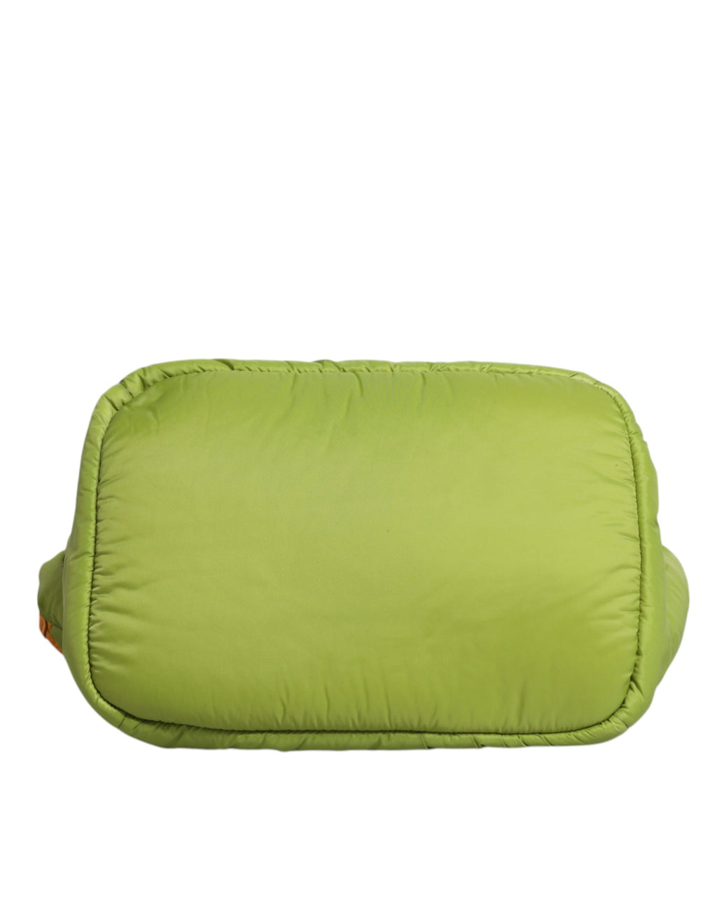 Sac fourre-tout à bandoulière en nylon vert rembourré avec plaque logo Dolce &amp; Gabbana