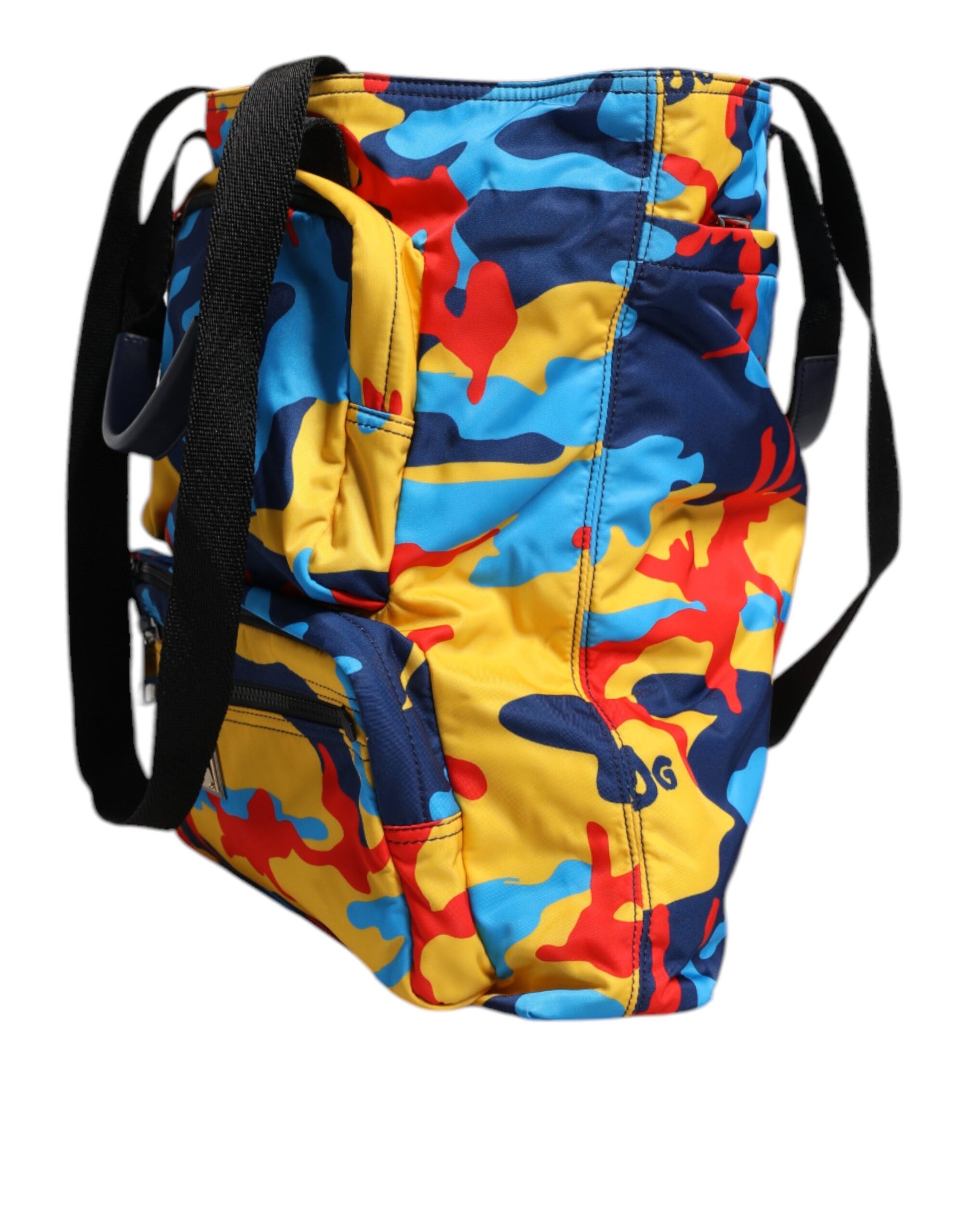 Dolce &amp; Gabbana – Mehrfarbige Einkaufstasche aus Nylon mit Camouflage-Muster