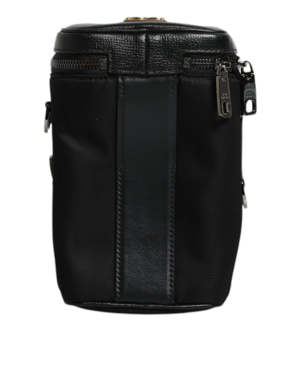 Sac bandoulière en cuir noir avec logo Dolce &amp; Gabbana