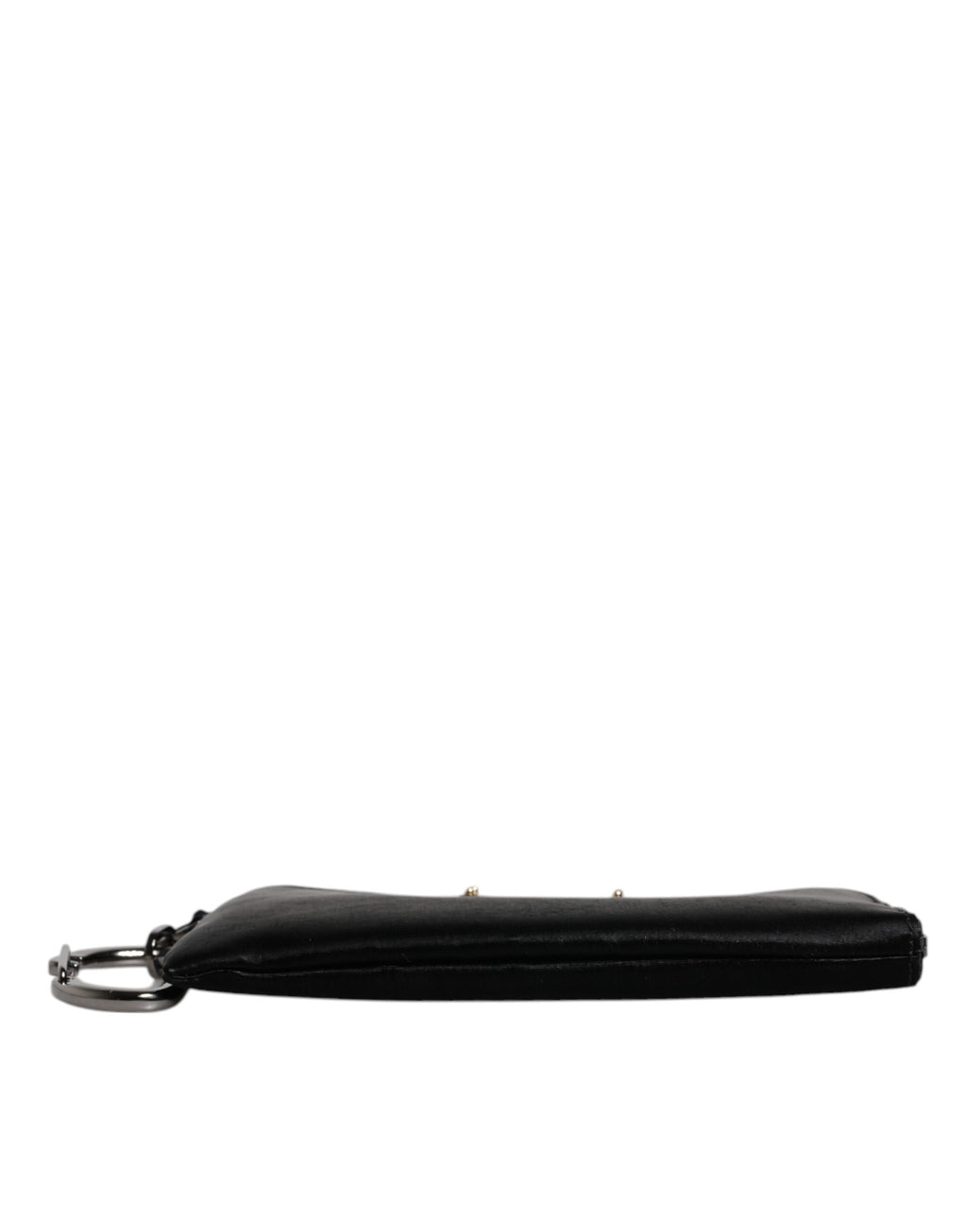 Pochette porte-clés Dolce &amp; Gabbana en nylon noir avec logo