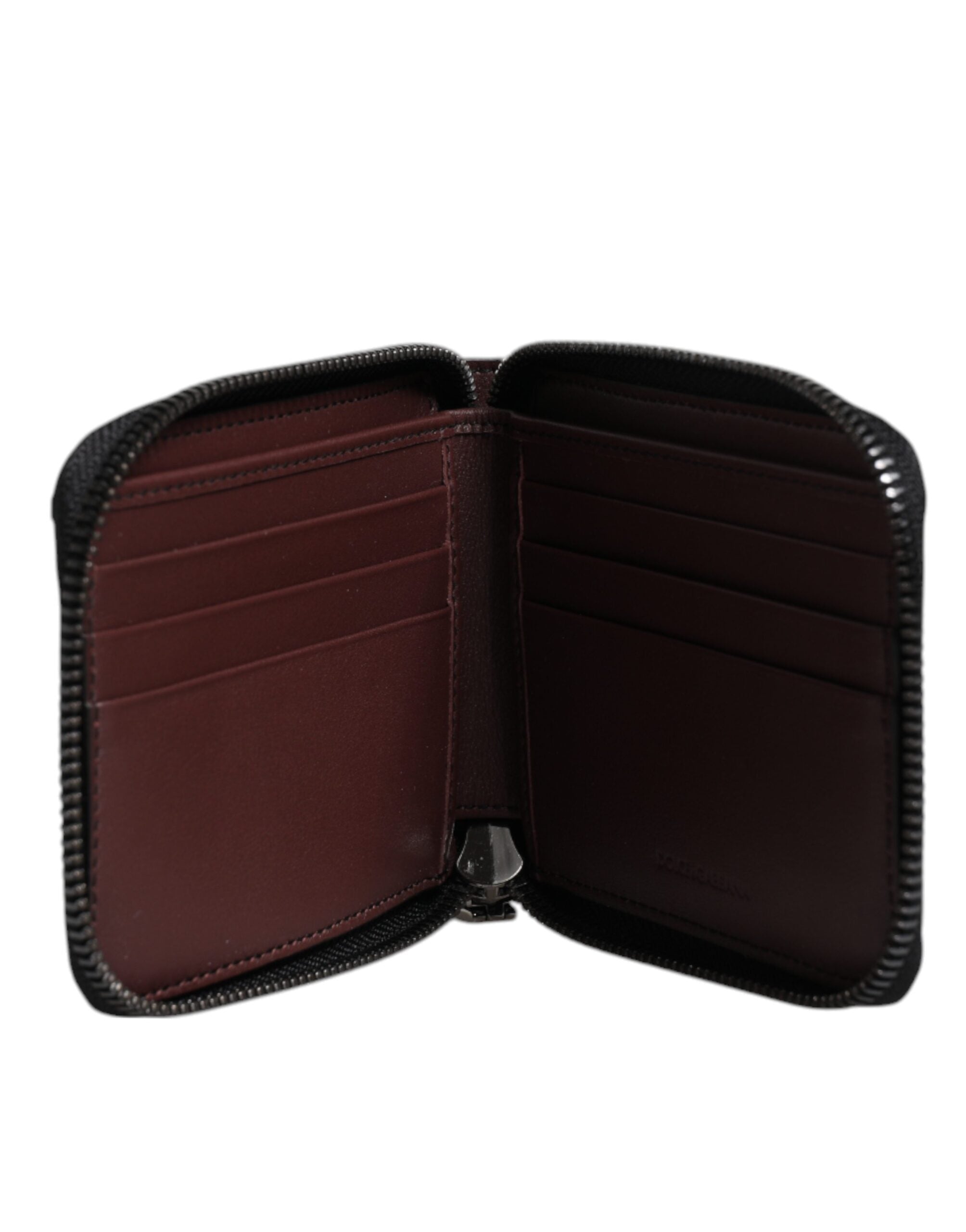 Portefeuille porte-cartes à deux volets Dolce &amp; Gabbana en cuir exotique multicolore DG