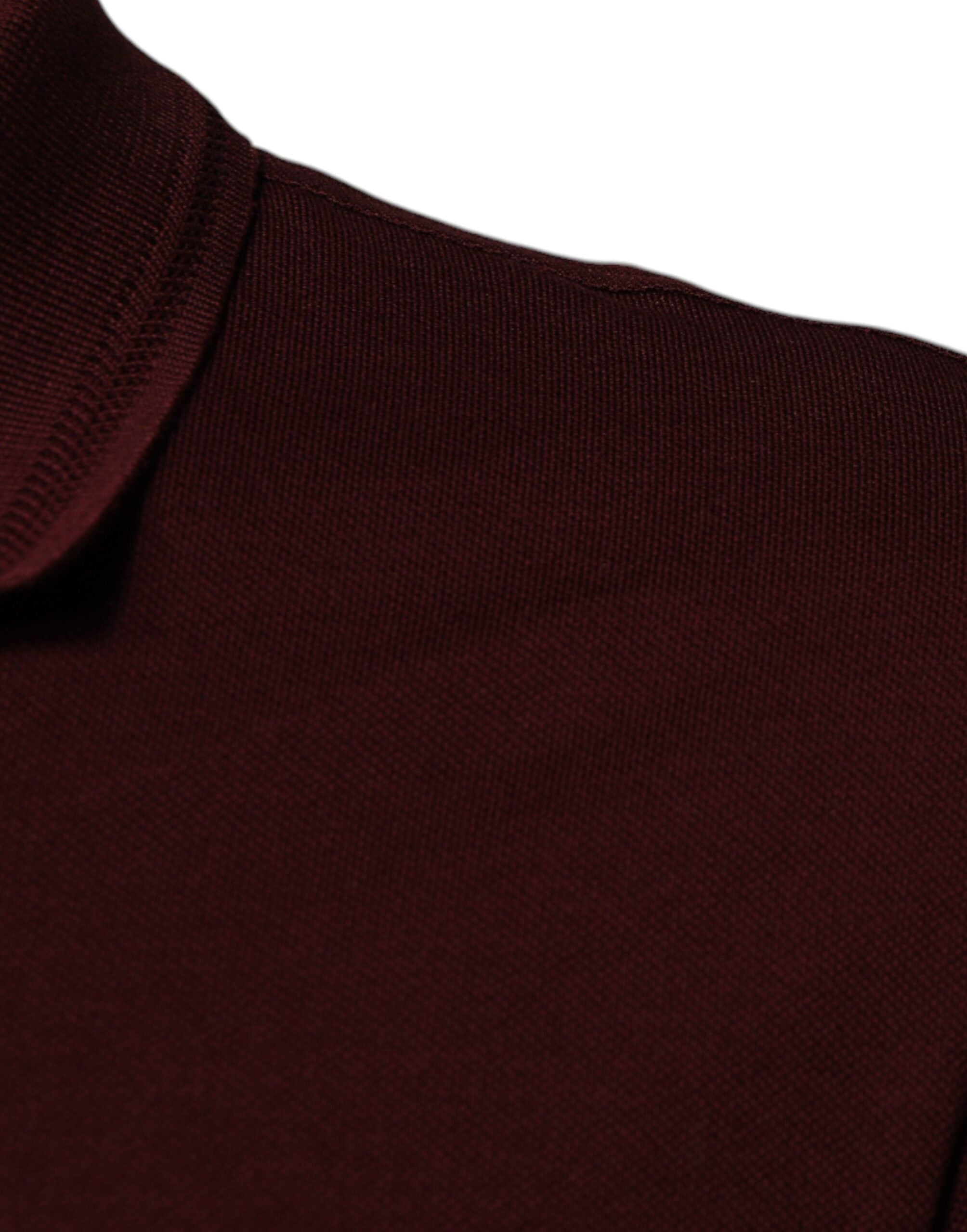 Polo à manches courtes et col bordeaux Dolce &amp; Gabbana
