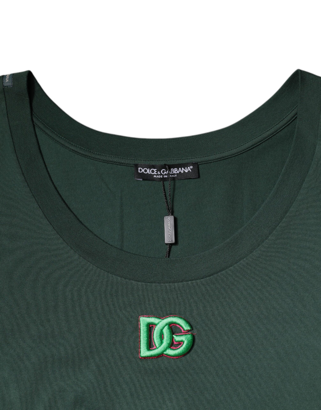 T-shirt débardeur sans manches à col rond vert Dolce &amp; Gabbana DG