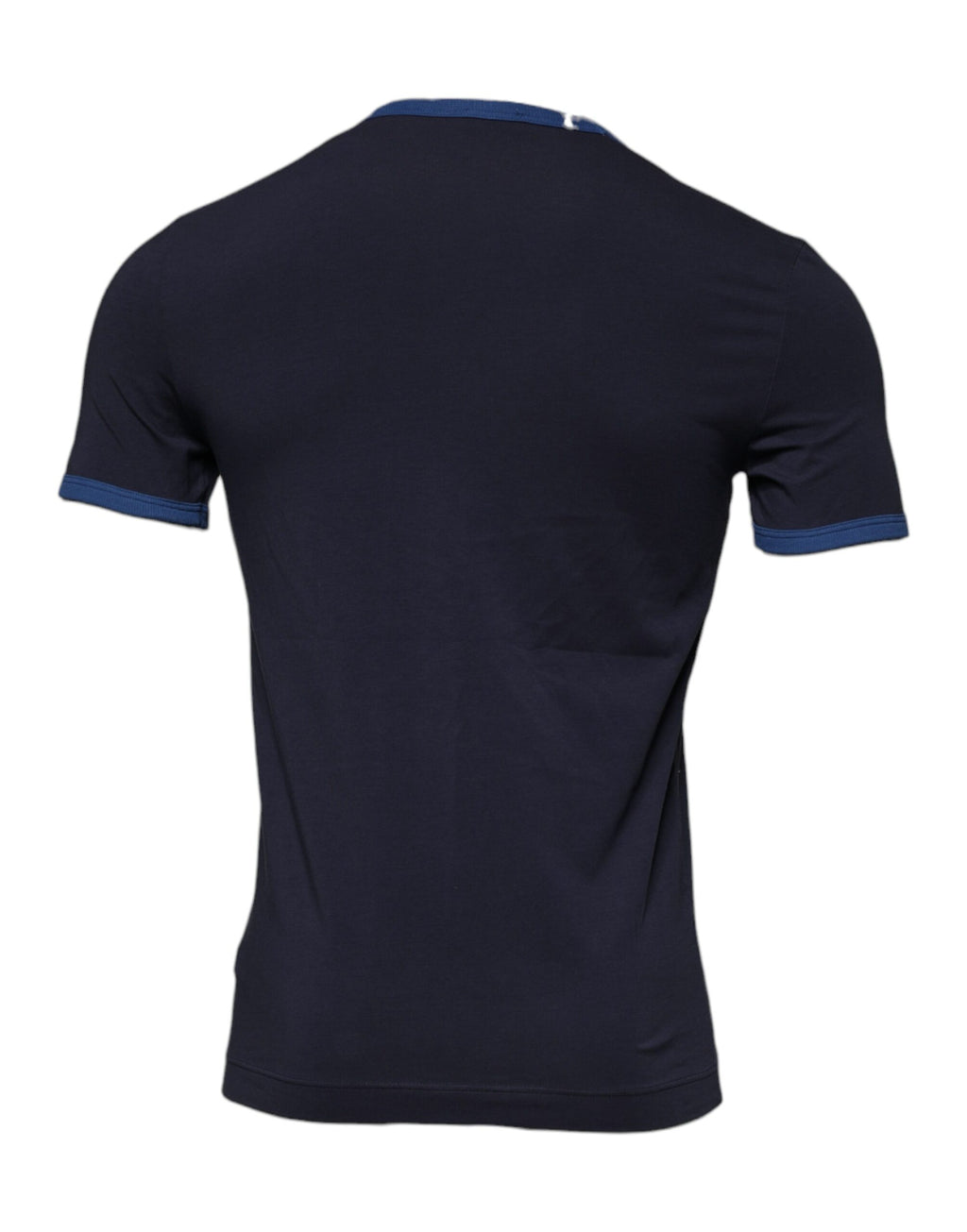 T-shirt ras du cou en coton stretch bleu Dolce &amp; Gabbana