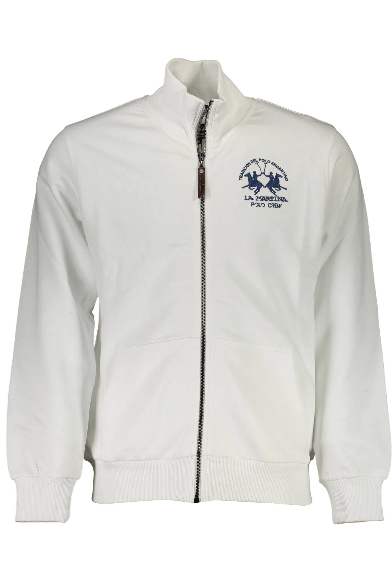 LA MARTINA MEN&#39;S WHITE ZIP-UP SWEATSHIRT