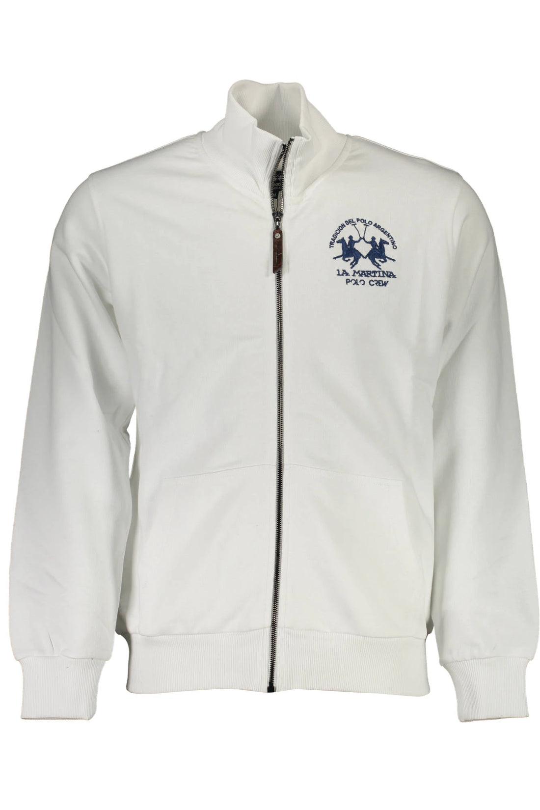 LA MARTINA MEN&#39;S WHITE ZIP-UP SWEATSHIRT