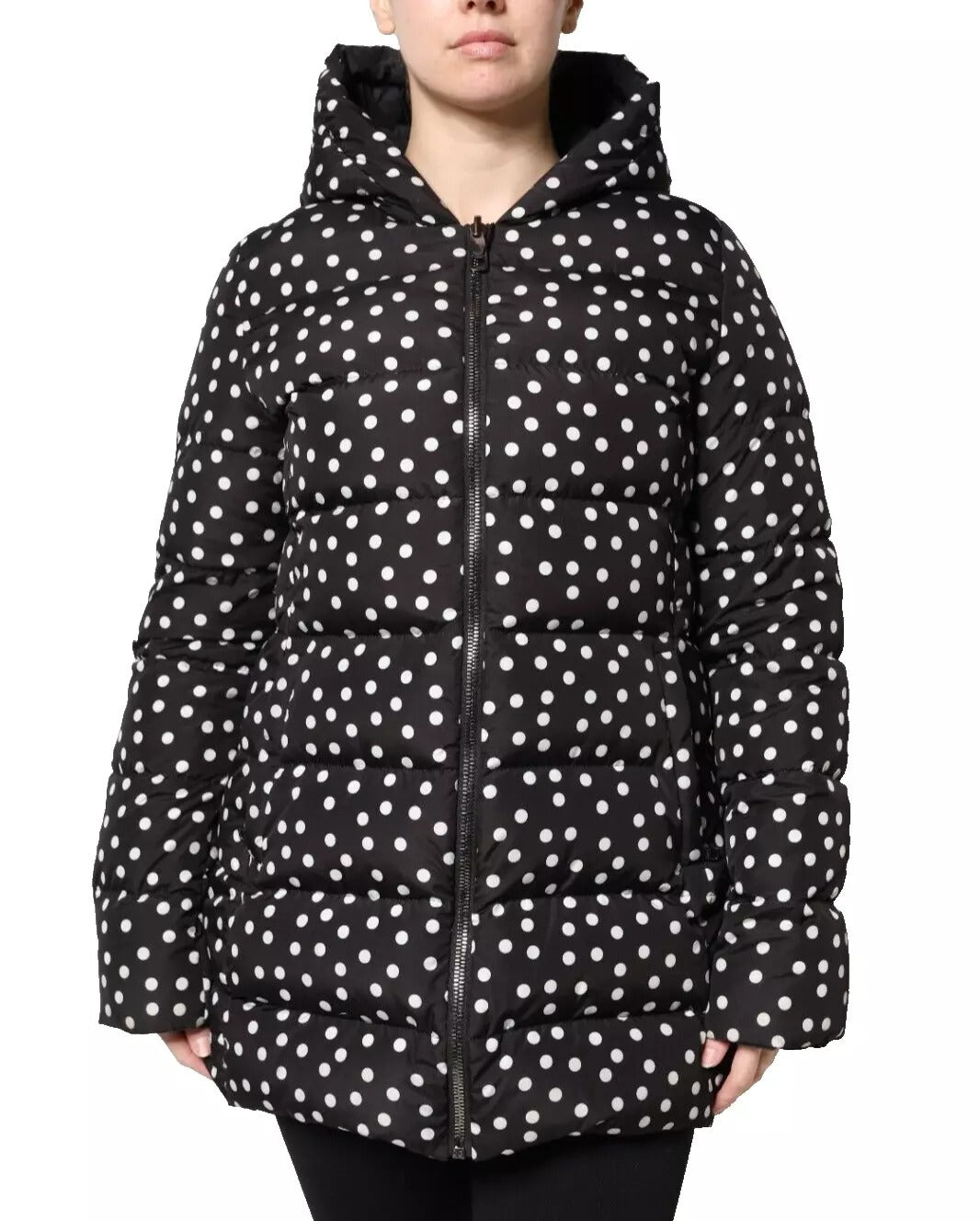 Dolce &amp; Gabbana – Elegante schwarze Kapuzenjacke mit durchgehendem Reißverschluss