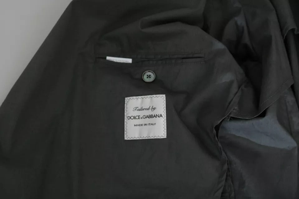 Blazer formel à simple boutonnage en coton gris Dolce &amp; Gabbana