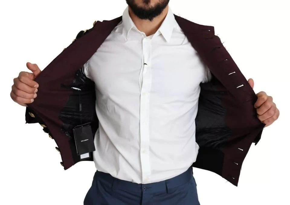 Veste militaire noire ornée de boutons Dolce &amp; Gabbana
