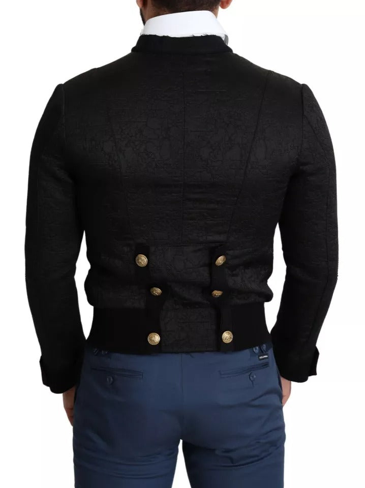 Veste militaire noire ornée de boutons Dolce &amp; Gabbana