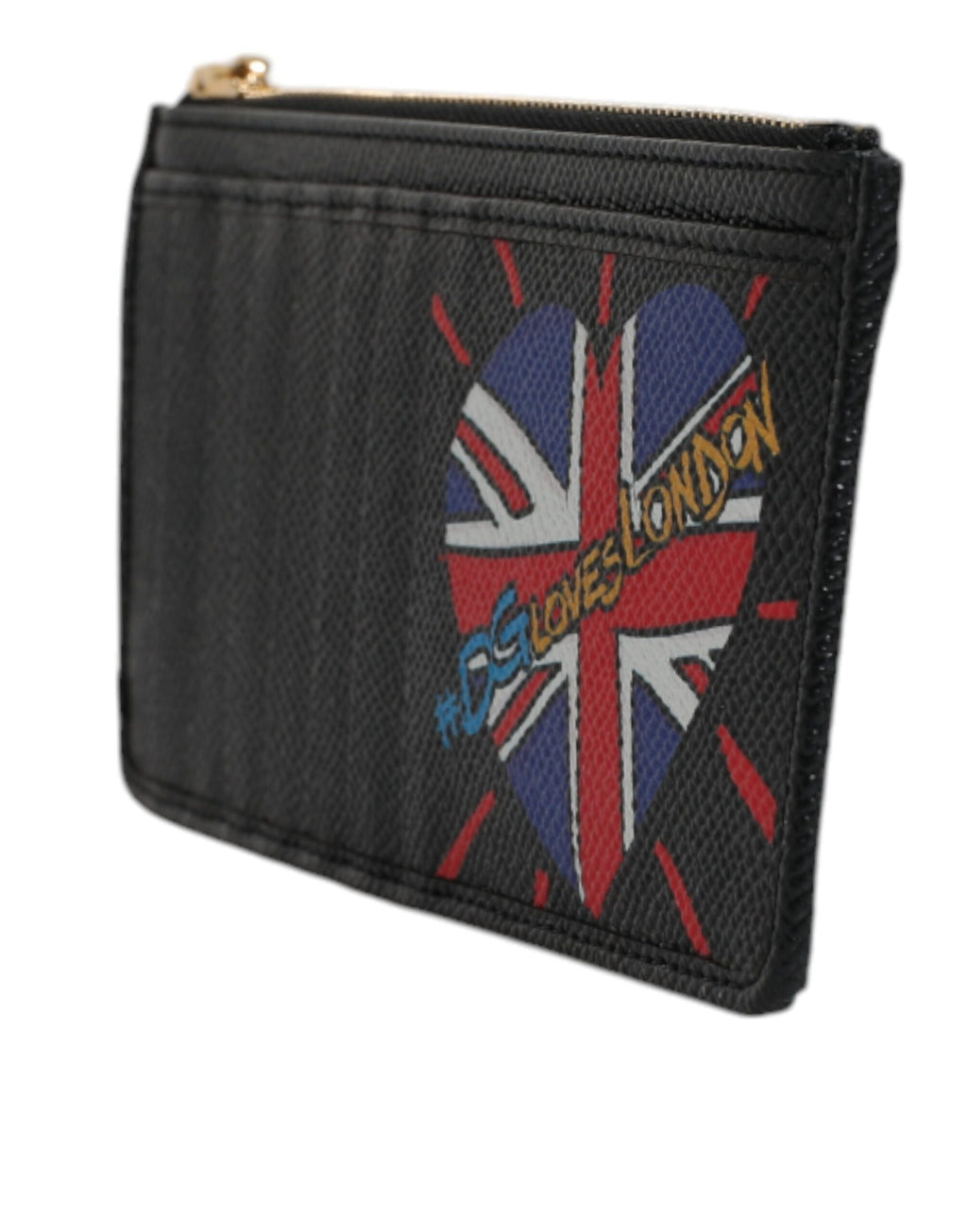 Portefeuille porte-cartes en cuir noir Dolce &amp; Gabbana #DGLovesLondon