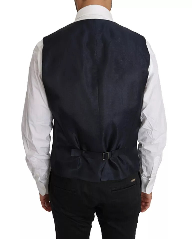 Ensemble blazer et gilet Martini en laine bleue Dolce &amp; Gabbana, 2 pièces