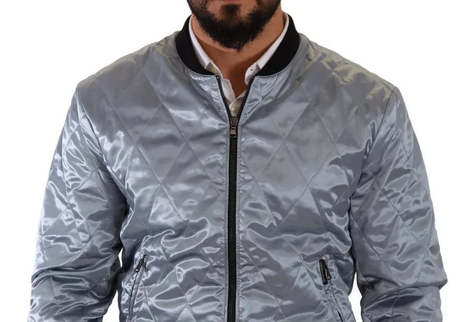 Dolce &amp; Gabbana - Manteau Bomber Bleu Clair pour Homme