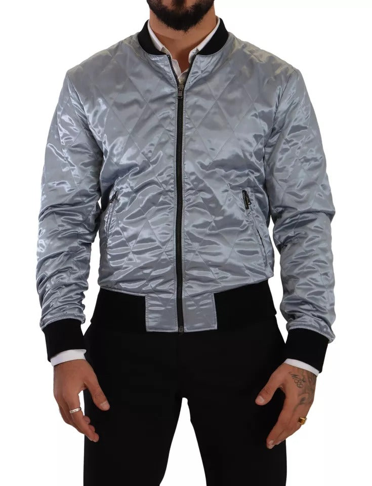 Dolce &amp; Gabbana - Manteau Bomber Bleu Clair pour Homme