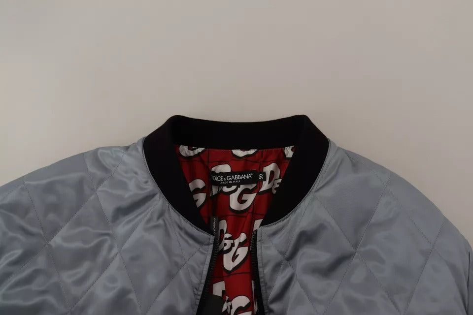 Dolce &amp; Gabbana - Manteau Bomber Bleu Clair pour Homme