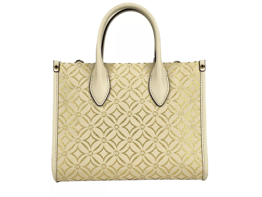Michael Kors Mirella Kleine Umhängetasche mit Reißverschluss oben in Creme