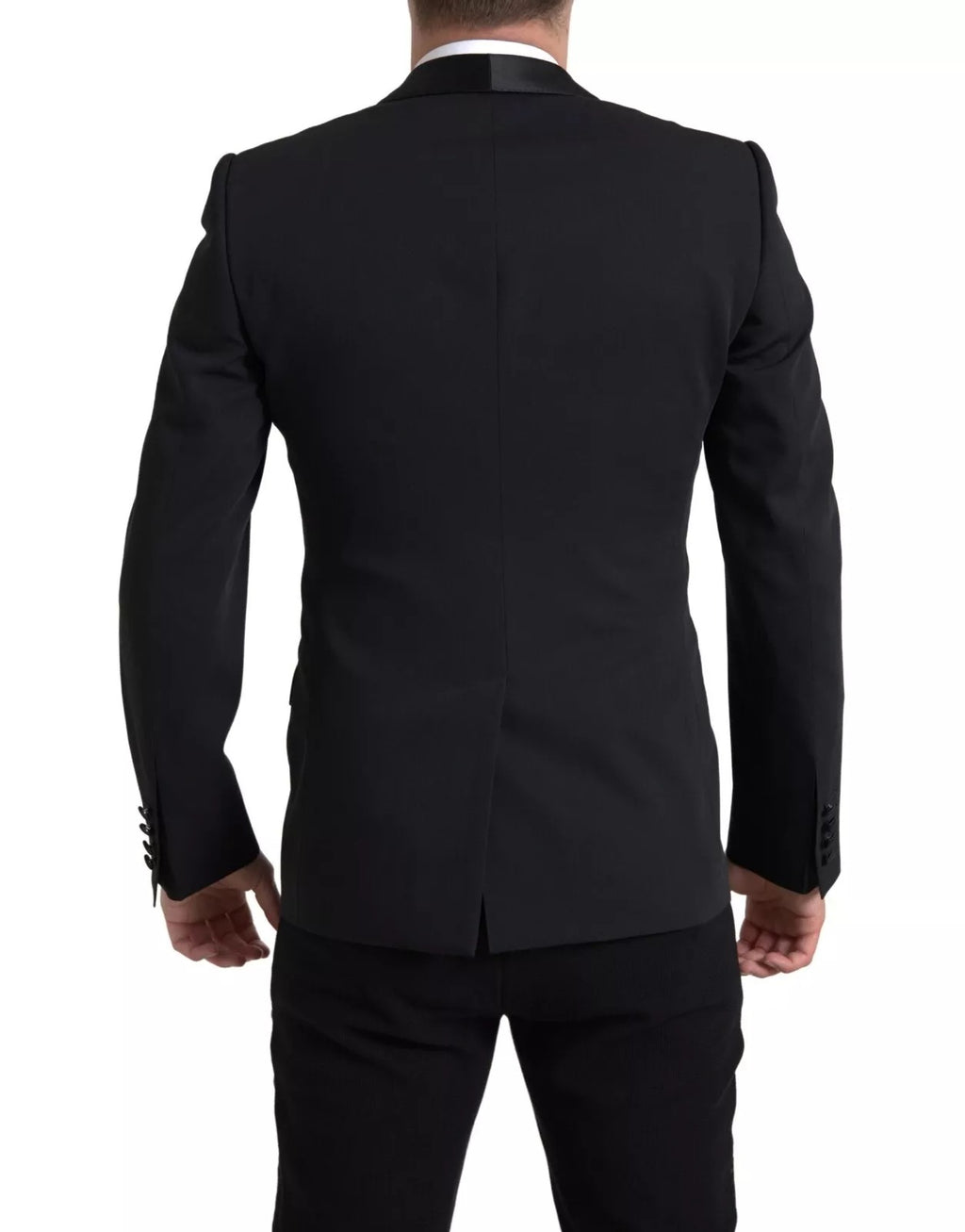 Blazer MARTINI à simple boutonnage en laine noire Dolce &amp; Gabbana