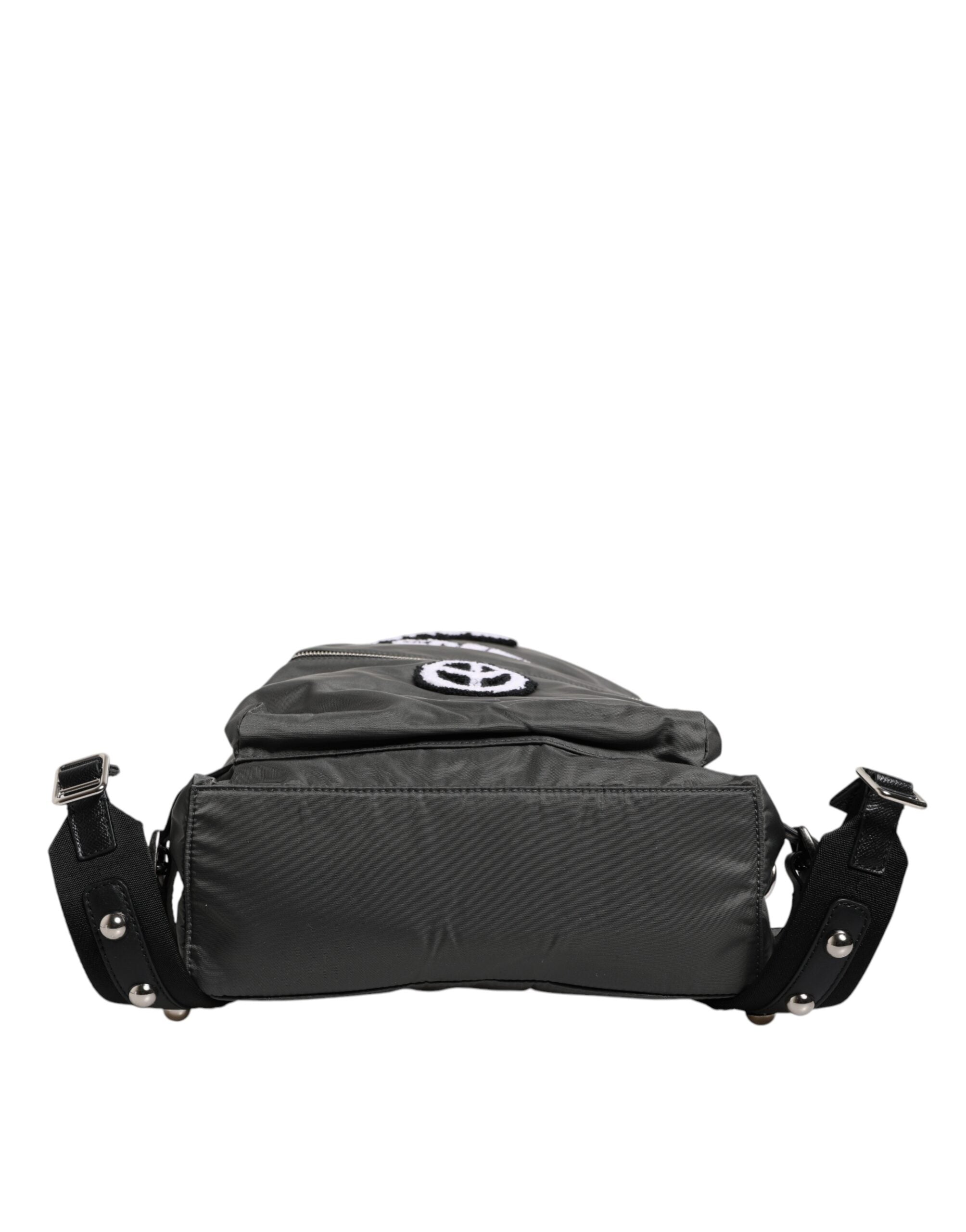 Sac à dos de voyage scolaire Prince Forever en nylon gris Dolce &amp; Gabbana