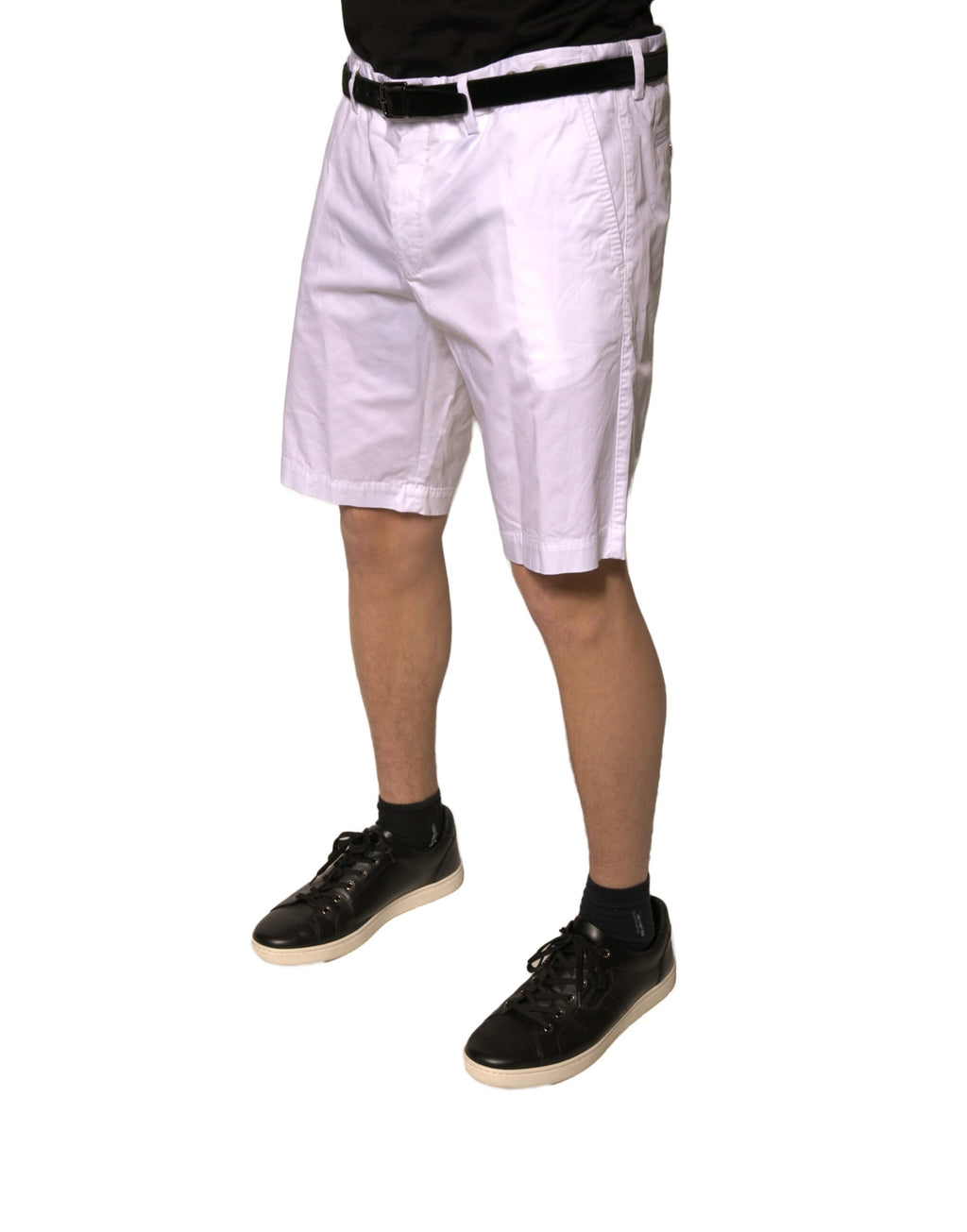 Pantalon chino blanc Dolce &amp; Gabbana en coton stretch décontracté